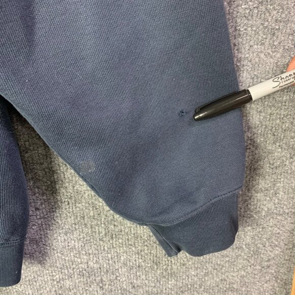 Carhartt Hoodie Mens Large Blue Original‎ Fit Fleece Sweatshirt Work Wear - Picture 6 of 14